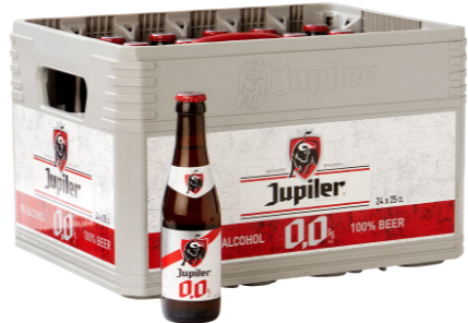 Jupiler 0.0% krat met 24 flesjes van 25cl Jupiler 0.0% krat met 24 flesjes van 25cl